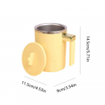 Uus kaasaskantav elektriline magnetj&otilde;uga segamistass, 1-kl&otilde;psuga segamine 316 roostevabast terasest v&auml;ike kohvitass 301-400ml valge