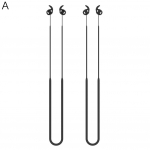 Silikoonist kaotsiminekuvastane juhe Samsung Galaxy Buds 3 k&otilde;rvaklappide ja kaelarihmade jaoks. K&ouml;is Sports Pro Wir R3F6 Black-1pcs