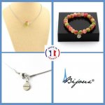 Pierres et Min&eacute;raux. Parure bijoux Bracelet Collier 1 Perle Tourmaline melon d'eau 8 mm. Taille personnalisable.