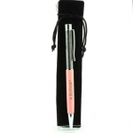 Pierres et Min&eacute;raux. Stylo min&eacute;raux H&eacute;matite d'Allevard, Is&egrave;re, France. Couleur Rose.