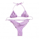 2 tk/komplekt Naiste ujumistrikoo komplekt, p&auml;itsetega alustraat, polsterdatud rinnahoidjata, k&otilde;rge v&ouml;&ouml;kohaga bikiinp&uuml;ksid, rannariided L