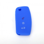 Silikoonist klappv&otilde;tmekaanega kaugjuhtimis&uuml;mbris sobib Ford Fiesta Focus 2 Ecosport Kuga Escape 3 nupuga 4.6 Silicone Key Cover Case oranž