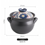 K&otilde;rge temperatuurikindel k&auml;sitsi maalitud Jaapani hautamispott - Keraamiline kastrul kaanega