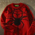 Ameerika Vintage Trendi Br&auml;nd &Auml;mblikukohaga Kampsun Naistele Talvine Soe Kootud Pullover &Uuml;le suurusega Y2k Harajuku Hip Hop Meeste R&otilde;ivad M punane