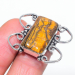Natural Tiger Eye Gemstone 925 Sterling Silver Jewelry Ring Size 6.5 t7q14