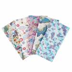 Jaapani stiilis lilleline puuvillakanga komplekt: 5 v&auml;rvi patchwork k&auml;sit&ouml;&ouml;projektide jaoks