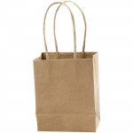Solide sac en papier recycl&eacute; &agrave; fond rectangulaire, avec poign&eacute;es. R&eacute;f 23371