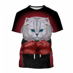 Muay Thai Kick Boxing Kassi T-s&auml;rk Unisex Naised Mehed Kiiresti Kuivav 3D Tr&uuml;kk Laste Topid T-s&auml;rgid Streetwear Vabaaja XXS