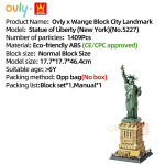 WANGE Vabadussammas New York Ameerika Hoone MOC M&auml;nguasi Hariduslik Ehitusklotside Komplekt Lastekingitus Nr.5227