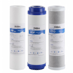 Universaalne 10-tolline PP filterelement ja aktiivs&ouml;ega veepuhastusseade: Kolmeastmeline majapidamis- ja viieastmeline puhasveefiltri komplekt