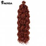 Juuksepikendused Heegeldatud punutised S&uuml;nteetilised Juuksed Afro Curl Hawaii Ombre Lokkis Blond Water Wave Pats Naistele 3Pcs/Lot-18inches