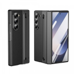 Nahast klaaskile pliiatsipesa ja pliiatsiga telefoni&uuml;mbris Samsung Galaxy Z Fold 6 5 4 3 jaoks, Fold6 Fold5 hingedekaitse, p&otilde;rutuskindel kate For Samsung Galaxy Z Fold4