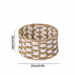 Imitatsioon Rotangist Laua Hoiukorv K&auml;sitsi Kootud Korv Suupisted Nipsasjad V&otilde;ti Katmata Korraldaja Kosmeetika Hoiukarp