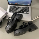 Pruun prantsuse retro vibu platvorm v&auml;ikesed nahkkingad naiste 2025 uus suvine mitmek&uuml;lgne seelik Mary Jane kingad 39 must