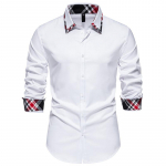 Meeste kontrastses v&auml;rvi ruuduline s&auml;rk alumine s&auml;rk kleit Inglismaa stiil valge must s&auml;rgid meestele Slim Fit XXL valge