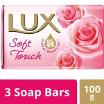 Lux Lux Soft Touch French Rose & Almond oil Soap Bar, 100g (Pack of 3)