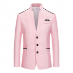 Meeste vabaaja &auml;ripulmade pikkade varrukatega n&ouml;&ouml;bid Slim Fit &uuml;likonna mantel jakk M roosa