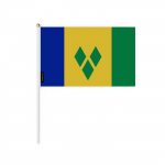 Drapeau Mini &ndash; Saint-Vincent-et-les-Grenadines &ndash; 14 x 21 cm &ndash; Lot de 50 &ndash; Pol&uuml;ester &ndash; Ext&eacute;rieur