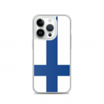 Coque iPhone - Finlande - Drapeau - Souple - Mitmev&auml;rviline - &Uuml;hilduv iPhone 14 Pro