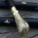 Antiikstiilis Viktoriaanlik Vanaaegne Disainer Messingist K&auml;epidemega Kepp Puidust Jalutuskepp M aero