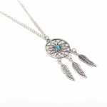 Bohemian Dreamcatcher Leaves Feather Ripats Kaelakee K&otilde;rvar&otilde;ngad Ehete Komplekt