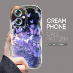 Armas koomiksimustriga kreemjas tekstuuriga korpus, lainelise servaga pehme silikoonkaanega telefoni&uuml;mbris OPPO Reno Realme jaoks OPPO F19S