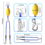 Boat Tow Harness for Tubing Towing Connection with Steel Hooks 16 ft Length Towable Connector Kayak