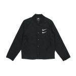 Nike Sportswear Swooshiga tikitud puuvillane jakk meestele &Uuml;ler&otilde;ivad Must DM1247-010 M