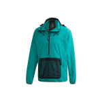 Adidas Originals Trefoil pooleldi avatava lukuga kapuutsiga jakk Meeste &Uuml;ler&otilde;ivad Glory-Green FM3684 S