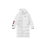 Fila Sports Soe Prinditud Logoga Keskmise Pikkusega Kapuutsiga Puhverjakk Naiste &Uuml;ler&otilde;ivad Valge F51W048940FWT M white