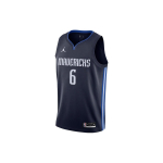 Jordan NBA Kirjapildiga Pullover Varrukateta Korvpallis&auml;rk SW F&auml;nnide V&auml;ljaanne Hooaeg 20-21 Dallas Mavericks Porzingis 6 Meeste s&auml;rk Tumesinine CV9474-423 L