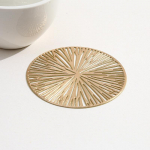 Euroopa piiri&uuml;lene loominguline PVC kuumusisolatsiooniga lauamatt taldrikutele, kaussidele ja teetassidele - P&otilde;letusvastane disain 10CM Round