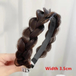 Lazy Wig Twist peapaelad naistele Laiad kalasaba punutised Juuksepaelad K&auml;sitsi valmistatud Retro pear&otilde;ngas Juuste kujundamine Peakatted Aksessuaarid