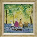 YouPower Sam Toft Kunst Geelkattega Raam, Keskmine, Sinikellade Kaasalaulmine