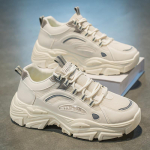 Meeste kingad kevad ja suvi trendikas br&auml;nd mitmek&uuml;lgne tudeng vaba aeg v&otilde;rk spordi jooksmine paksu tallaga k&otilde;rgendav v&auml;ike valge isa trendikad kingad libisemiskindel 44