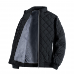 2023. aasta Slim Fit mantel, s&uuml;gistalvine Bomber-jakk, Meeste teemantmustriga fliisvoodriga vabaaja jope Meeste moer&otilde;ivad XXXXXL hall