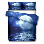 Kuu &Ouml;&ouml; 3D Voodipesukomplekt EL &Uuml;ksik Kahekohaline King US Twin T&auml;iskasvanu Queen King Voodi Linane Komplekt 140x200cm 3pcs
