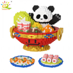 HUIQIBAO 2236 TK Mini Hot Pot Panda Mikroehitusklotsid 3D Mudel Loomad Klotsid DIY Linnaehitus M&auml;nguasjad Lastele