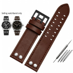 Ehtsa nahast kellarihm Hamilton Khaki Aviation Field seeria meeste kellale Rihm Neetidega Pruun 20mm 22mm 20mm