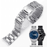 Uus 22mm 24mm t&auml;is roostevabast terasest k&auml;ev&otilde;ru H&otilde;bedane Must Kaardus Otsaga rihm TAG heuer Cal-era kella jaoks Meeste rihmad 22mm h&otilde;be