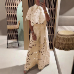 Naiste kevadine elegantne rev&auml;&auml;r, poolvarrukatega Crop top + laia s&auml;&auml;rega p&uuml;ksid Sexy Hollow 2-osaline komplekt 3XL kollane