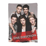 One-Direction Rock 1D Kombinatsioon Tekikate Kohev Visketekk Suvine Konditsioneer Personaalne Pehme Soe Voodikate 30x40in gray