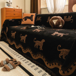 Ameerika Retro Diivanir&auml;tik Mitmeotstarbeline Kattekangas K&otilde;ikideks Neljaks Aastaajaks T&auml;ielik Kattepleed Libisemisvastane Istmepadja Kate 180*130cm brown