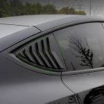 2 TK auto tagumine kolmnurkne aknaluugid kolmnurkne p&auml;ikesevari, modifitseeritud Tesla mudeli 3/Y jaoks tagaakna katiku plaaster ABS hai l&otilde;pus 3 Matte Black