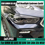 BMW X5 G05 X6 G06 ABS l&auml;ikiva auto jaoks Evil esitulede kulmude silmalau korpuse komplekt 30i 30d 35i 35d 40i 40d 45e M50i M50d Carbon Look