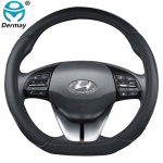 for Hyundai ioniq 2016 2017 2018  Car Steering Wheel Cover D Shape PU Leather Auto Accessories interior Fast Shipping must