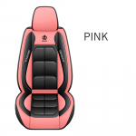 1 tk esmaklassiline PU-nahast universaalne autosemekate k&otilde;ikide hooaegade kaitsematt pehme polstriga t&auml;ispakett seatekate JZ-Muscle-Pink 1PC