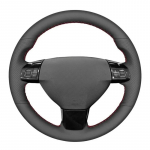 Opel Astra jaoks (H) Zaflra (B) Signum Vectra (C) Vauxhall Astra Holden Astra Must kunstnahast autojuhtimiskangi katteid Black Thread
