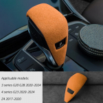 For BMW 3 series 4 G20 G28 G23   2024 Z4 2017 2018 Alcantara Suede Car Gear Shift Knob Lever, Gears Cover Y-3 4 series Z4