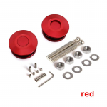 2 pcs Universal Push Button Billet Hood P Lock Clip Kit Car Quick Latch New For FORD Mustang 4.6L V8 96-04 punane